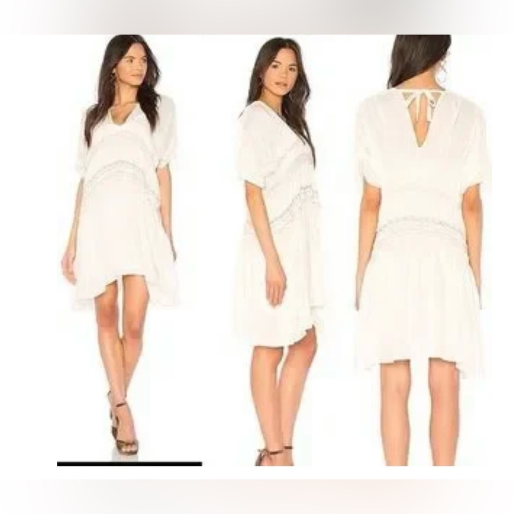 NWT‎ Free People dress Love on the Run ivory embroidered summer dress 💙